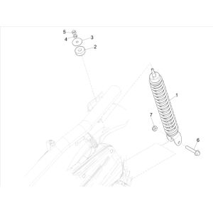 Amortisseur 4 temps Piaggo Zip (injection euro5 IGET)