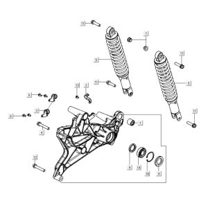Amortisseurs arrière Kymco Gti 300i