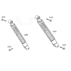 Amortisseurs AGM VX125 argent