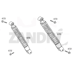 Amortisseurs Santini Capri bleu foncé
