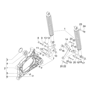 Amortisseurs Piaggio MP3 300LT Sport 2009-2014