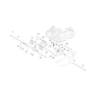 Bras oscillant sous-châssis GTS 125 IU