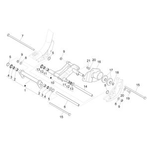 Bras oscillant Piaggio Liberty 125 4 temps 3V IE ABS (IGET Euro 5)