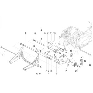 Piaggio Beverly 300 4T 4V HPE ABS E5 2021-2022 (EMEA)-Schommelarm Piaggio Beverly 300 4T 4V HPE ABS E5