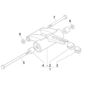 Cadre arrière Piaggio Zip 2000 2 temps AC