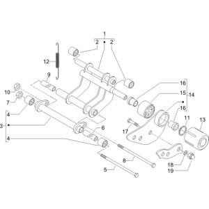 Bras oscillant 4 temps Gilera Runner 200cc VXR 2006