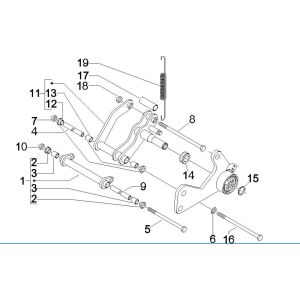 Bras oscillant pour Vespa GTV 250 4T 4V IE