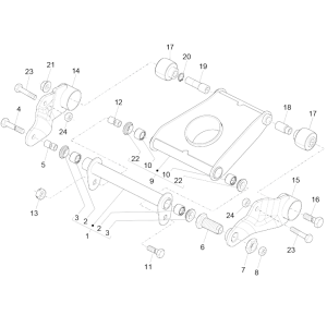 Bras oscillant Piaggio MP3 500 LT Business 2014-2016