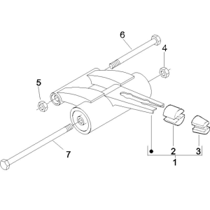Bras oscillant Piaggio NRG Power DD 2007-2017