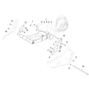 Oscillant électrique Vespa 45 km/h E5 2021 (EMEA)