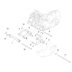 Bras oscillant Vespa GTS 125 4T E5 ABS 2021 (EMEA)