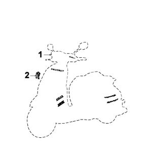 Autocollants Peugeot Django Chocolat K2