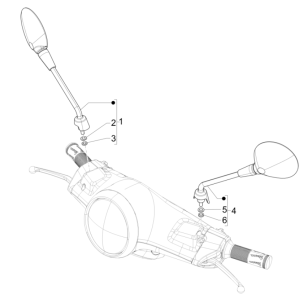 Rétroviseur/S Vespa Electric 45 km/h E5 2021 (EMEA)