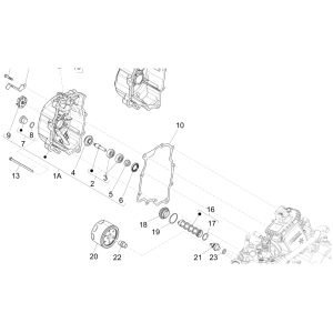 Couvercle de volant magnétique - filtre à huile Piaggio Beverly 125 RST 4T 4V IE E3 2010-2015 (EMEA)