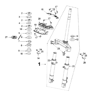 Fourches et volant Django 50 4T Evasion