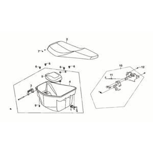 Seat - rear grip Sym Crox 50 E5