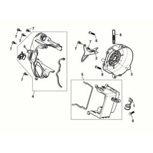 Ensemble de carénage pour Sym Mio 50I E5