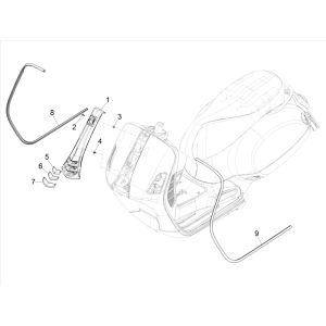 Cadres décoratifs Vespa GTS 300 HPE 4T 4V IE ABS E4 2019 (EMEA)