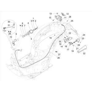 Vespa GTS 125 4 temps IE ABS Euro4 serrures 2016-2018