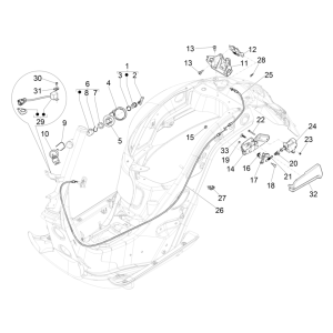 Serrures Vespa GTS 125 4T E5 ABS 2021 (EMEA)