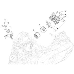 Piaggio Medley 125 ABS E5 2021-2022 (EMEA) Accélérateur Corps - Injecteur - Raccord d'entrée