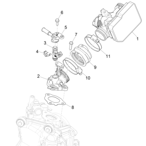 Boîtier d'accélérateur - Injecteur - Piaggio Beverly 300 4T 4V HPE ABS E5 2021-2022 (EMEA)
