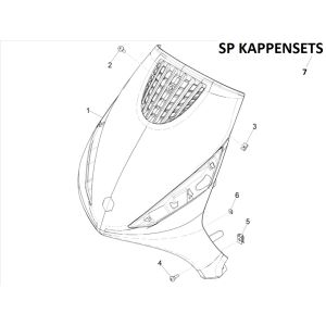 Capot avant Piaggo Zip 4 temps (injection euro5 IGET)