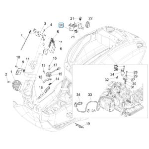 Régulateur de tension - Unités de commande électroniques - Bobine d'allumage HS Vespa Primavera 125 4T 3V IE ABS
