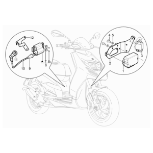 Régulateur de tension - Bobine d'allumage - Pièces électroniques Piaggio Typhoon 50 2 temps Euro 3 2011