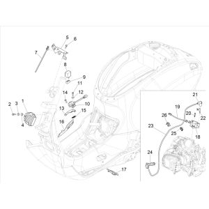 Régulateur de tension Vespa Sprint 125 4T 3V IE ABS E5 2021 (EMEA)