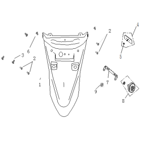 Garde boue AGM Ape50 noir