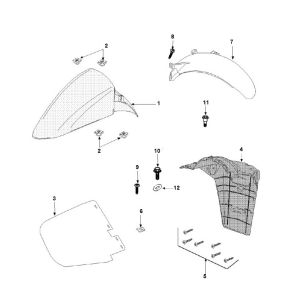 Garde-boue Peugeot Vivacity 3 4 temps