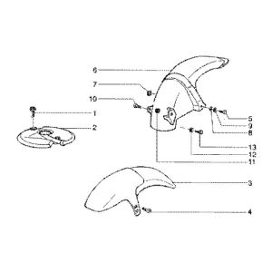 Garde-boue Gilera Runner 180cc FXR 2 temps