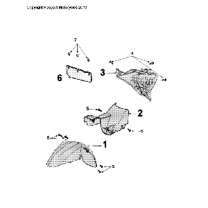 Garde-boue Peugeot Citystar 50 marron