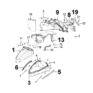 Spatborden Peugeot Django 125 Allure E3 2014-2017 SATIN FLASH (Q2)