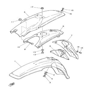 Garde-boues Yamaha DT-50 MX
