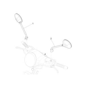 Rétroviseurs Vespa GTS 125 4 temps IE ABS Euro4 2016-2018