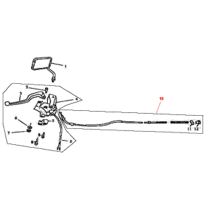 Rétroviseur gauche Turbho RG50 125cc