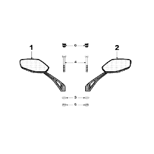 Rétroviseurs Peugeot Speedfight 3 LC bleus