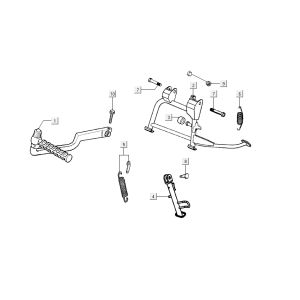 kickstarter standard Kymco Sento 4 temps marron