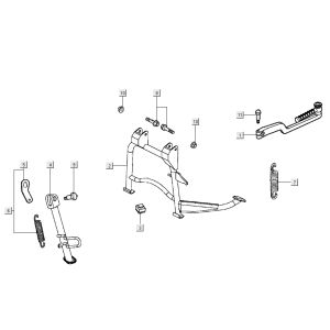 Standard+kickstarter Kymco Super 8 Street 4 temps bleu