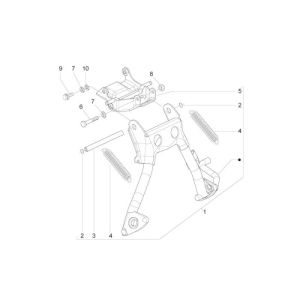 Châssis béquille centrale Piaggio Zip 2000 2 temps AC
