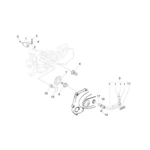 Démarreur - Kickstarter Piaggio Zip 2000 2 temps AC