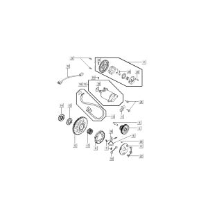 Démarreur - Pompe à huile Kymco New Sento 4-Stroke 50i White