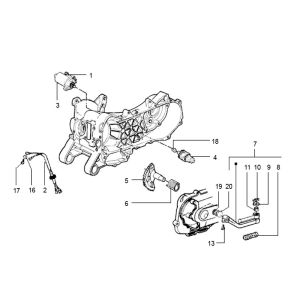 Démarreur - Bendix Vespa LXV 25 km 4 temps 2 soupapes