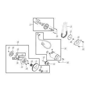 pompe à huile de démarrage AGILITY 16+ 4T 125 Matte Metallic Silver