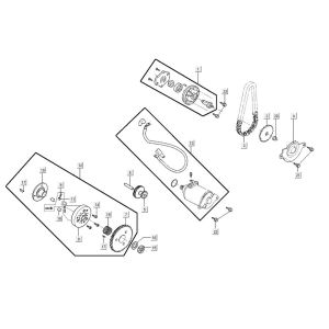 pompe à huile de démarrage AGILITY 16+ 4T 200i Matt Metallic Silver