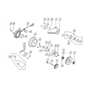 Démarreur - Pompe à huile Kymco Downtown 125i