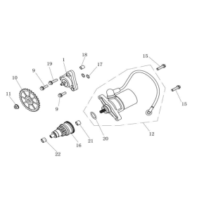 Bendix démarreur China Ape50 blanc