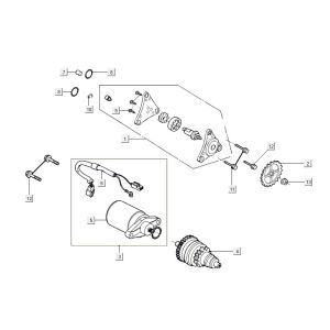 Démarreur Kymco Agility 16'+ 4 temps injection euro4 Rouge